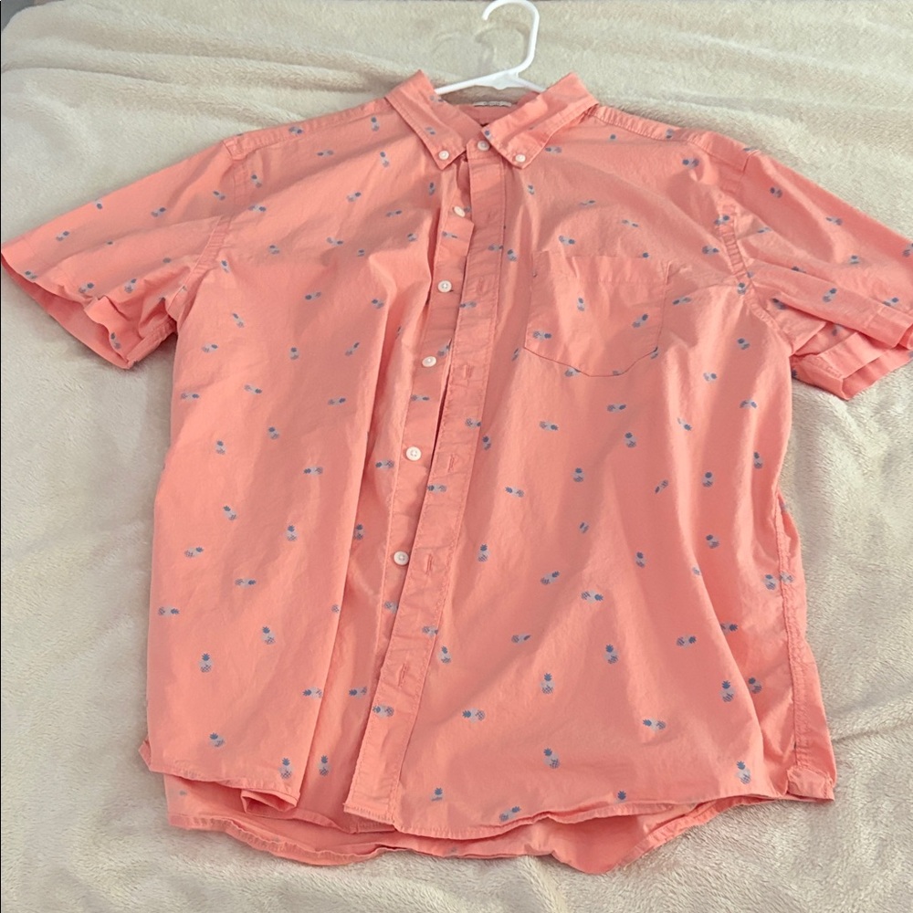 Men's Peach Short Sleeve Shirt